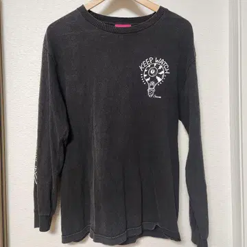 MISHKA 미시카 KEEP WATCH 블랙 긴팔 티셔츠 USA 제작