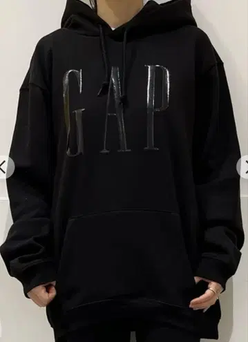 GAP 풀오버 후드티 블랙 L