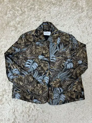 Salvatore Ferragamo 38 꽃무늬 자켓 실크 혼방