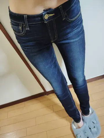 마우지 새상품급 WF 리버스 스키니 데님 팬츠