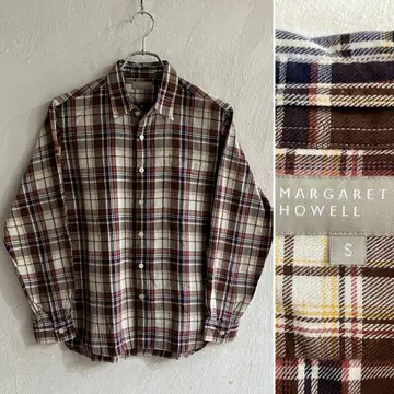 새상품급 margaret howell 브라운 체크 셔츠 MHL.