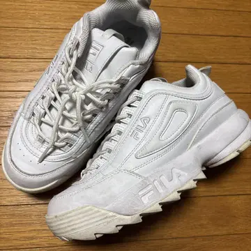 FILA 화이트 통굽 스니커즈 25.0
