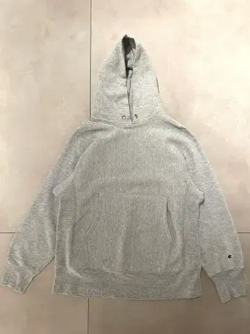 Champion Reverse Weave 그레이 후드티 M 노랑 택