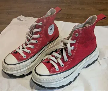 CONVERSE ALL STAR 통굽 레드 하이컷 스니커즈