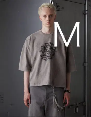 [ GRANCY ] 그래픽 디자인 리버서블 티셔츠 브라운 M