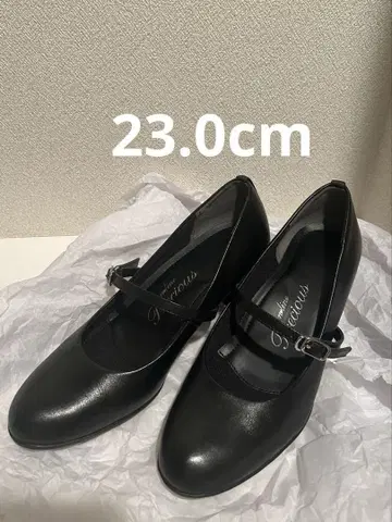 아오야마 양복 nline Precious 블랙 스트랩 펌프스