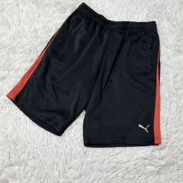[ 861 ] PUMA 하프 팬츠 블랙 레드 허리밴딩