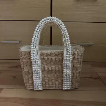 Aatelier 펄 장식 바스켓백