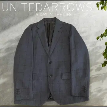 유나이티드 애로우즈 어 데이 인 더 라이프 체크 무늬 테일러드 자켓