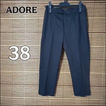 [ADORE/어도어] 크롭 기장 스트레치 팬츠 38 네이비
