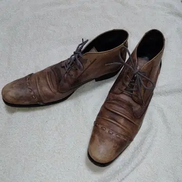 COMME CA MEN 꼼사데모드 가죽 신발 브라운