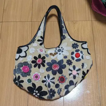 싱크 비 꽃무늬 토트백