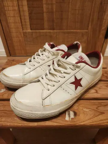 Converse One Star 화이트/레드 스니커즈