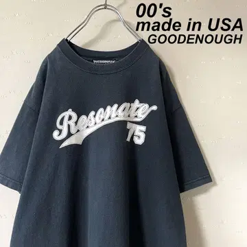 USA 00's 구제 의류 리조네이트 굿이너프 초기 티셔츠