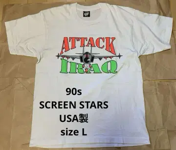 90s SCREEN STARS 스크린스타 티셔츠 L USA 제작 완간