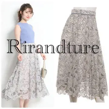 Rirandture 리랜드튤 시어 컷워크 자수 스커트