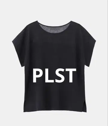 PLST 데콜테 시어 프렌치 슬리브 스웨터