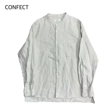 nest Robe CONFECT 기모 린넨 밴드 칼라 셔츠 베이지