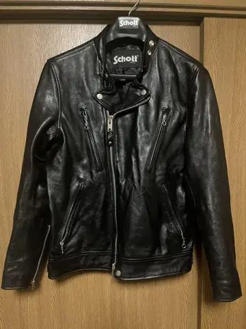Schott 샷 블랙 라이더 자켓 양가죽