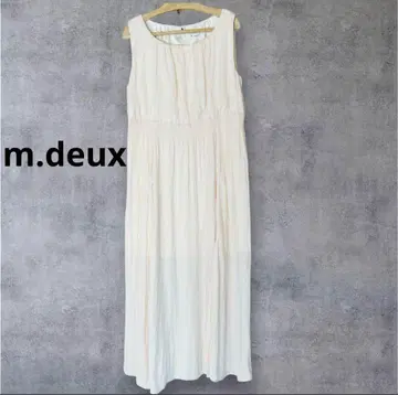 m.deux 엠 슬리브리스 롱 원피스 아이보리 여신 원피스