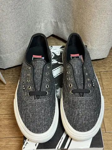 반스 스케이트 어센틱 데님 팝 쿠시 28.5cm