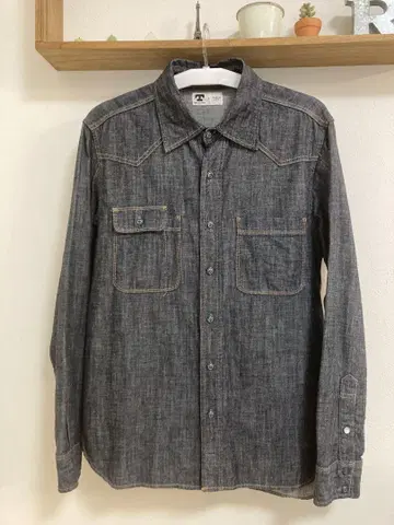 TELLASON 테라손 화이트 오크 긴팔 데님 셔츠 미국 생산 사이즈 L