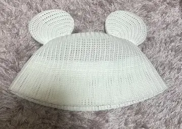 디즈니 미키 썸머 메쉬 햇 화이트 58cm