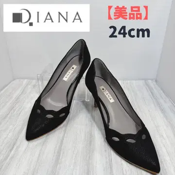 [새상품급] DIANA 다이애나 블랙 라메 펌프스 힐 24cm