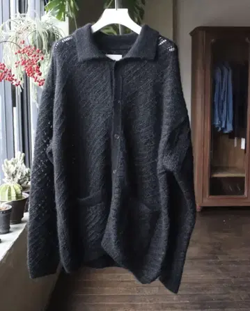 YOKE 24SS SILK MOHAIR BUTTONED CARDIGAN