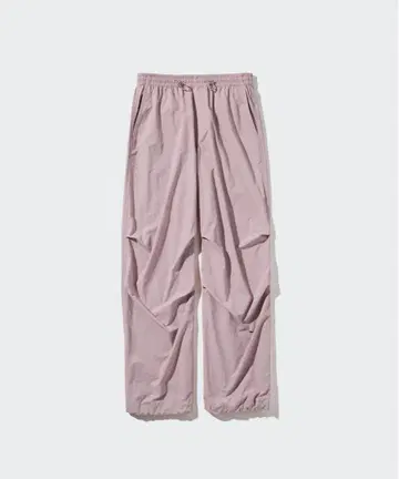 [새 상품] UNIQLO 파라슈트 팬츠 긴 기장 핑크
