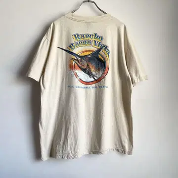 80년대 USA 제작 Rancho Buena Vista 프린트 티셔츠