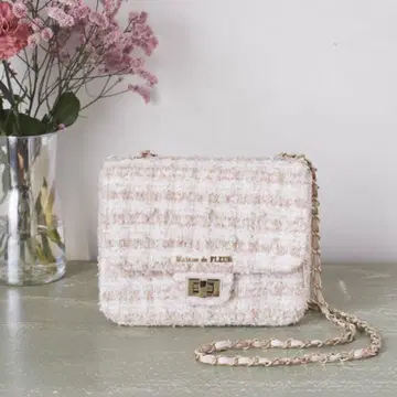 Maison de FLEUR 트위드 미니 숄더백