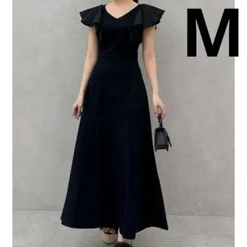 다즈린 백 오픈 원피스 M 블랙 양산계 성숙 큐트 고급 슬림