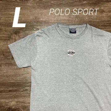 Ralph Lauren 그레이 T셔츠 로고 자수 센터 로고