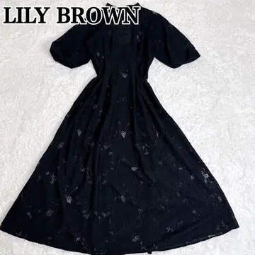 [ LILY BROWN ] 릴리 브라운 레이스 차이나 원피스 블랙