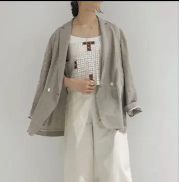 IENA 드라이 린넨 자켓 베이지 38
