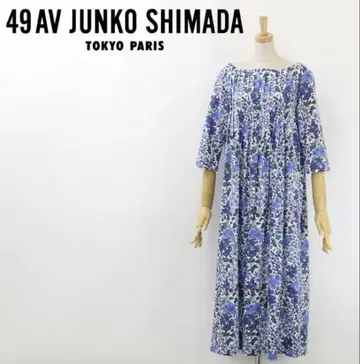 새상품급 49AV 준코 시마다 플라워 롱 원피스 40