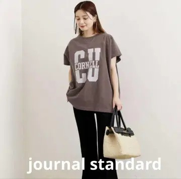 저널 스탠다드 칼리지 로고 빅 풀오버 브라운 CORNELL