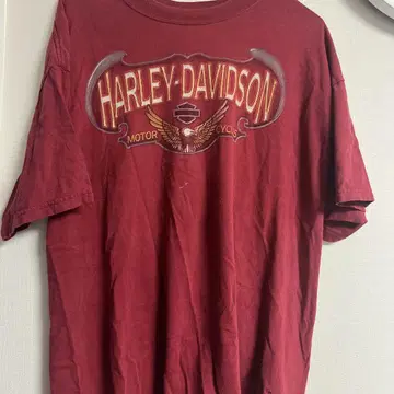 HARLEY-DAVIDSON 버건디 티셔츠 L