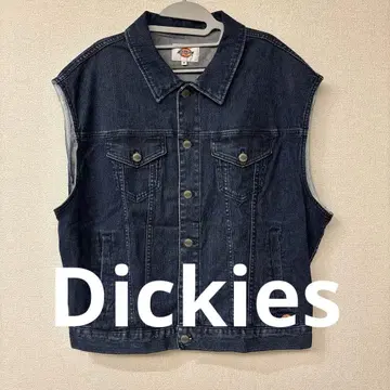 [새상품급] Dickies 디키즈 데님 베스트 슬리브리스 데님 자켓 M