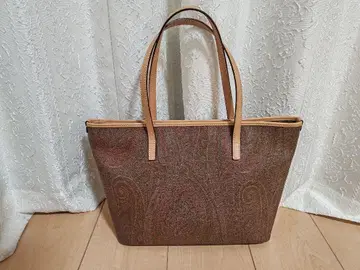 ETRO 브라운 페이즐리 무늬 핸드백 에트로