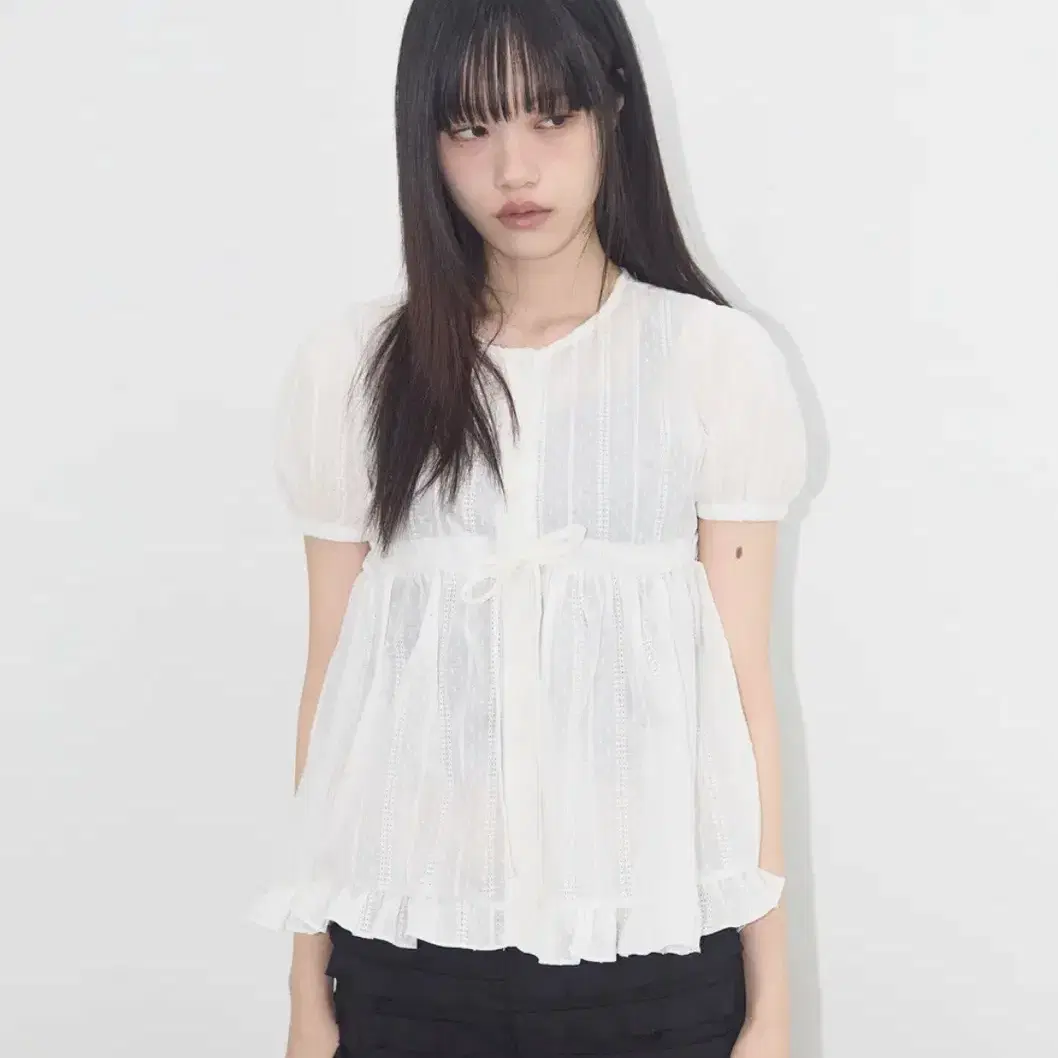 Preppy Ribbon Tie Shirt Fancy Club #팬시클럽,#프레피룩 on