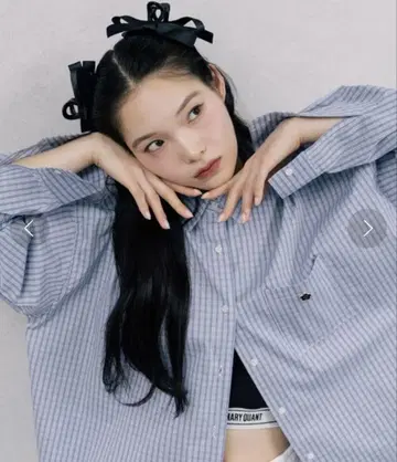 PUBLUX 마리콴트 로고 자수 빅 셔츠