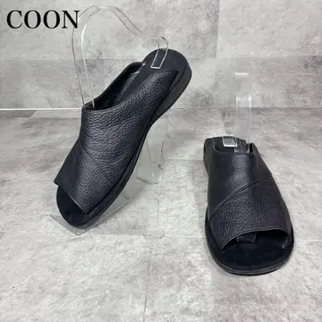 [ 새상품급 고품질 ] COON 가죽 샌들 오픈토 23.5cm 벤산