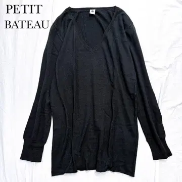 PETIT BATEAU 쁘띠바또 얇은 소재 니트 블랙 실크 14ans