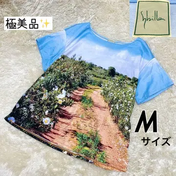 컨디션 최상 sybilla 시빌라 풍경화 티셔츠 T셔츠 상의 화려