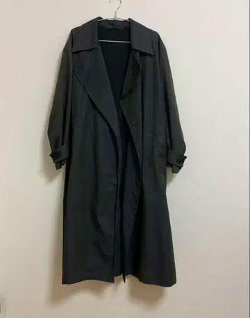 UNIQLO U 네이비 롱 트렌치코트 허리 리본 M 가을 코트