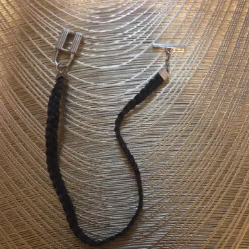 블랙 가죽 뜨개질 초커