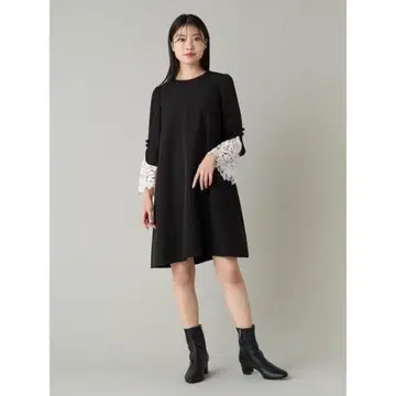 셀포드 레이스 커프 드레스 S 블랙