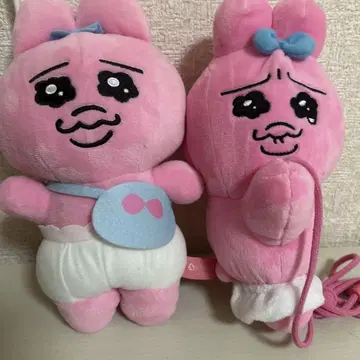 핑크 토끼 봉제 인형 2개 세트